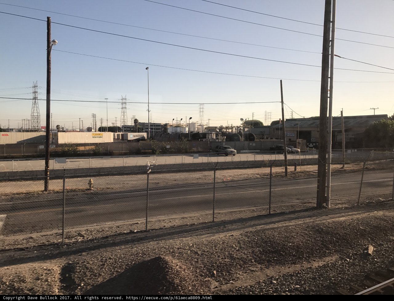 Aerial View of Freeway from Train Tracks