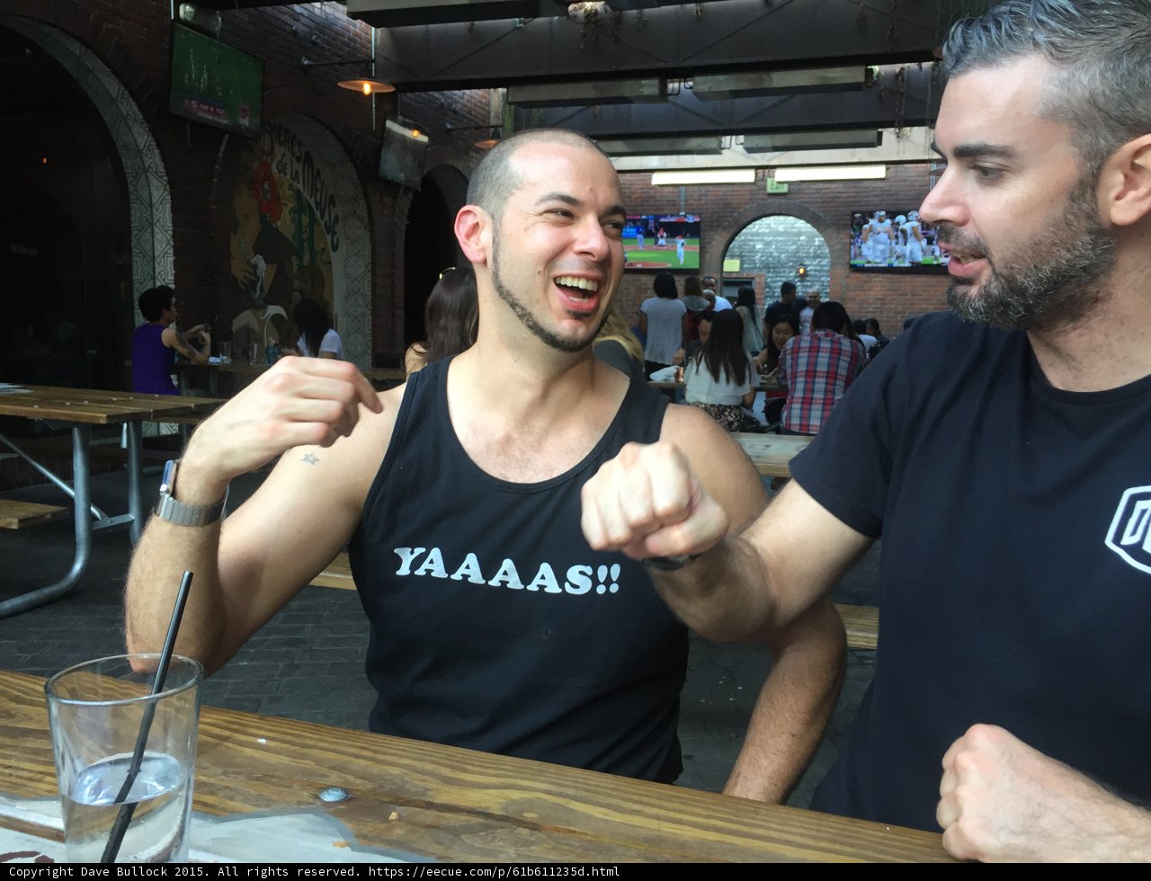 Black Tank Top at the Pub