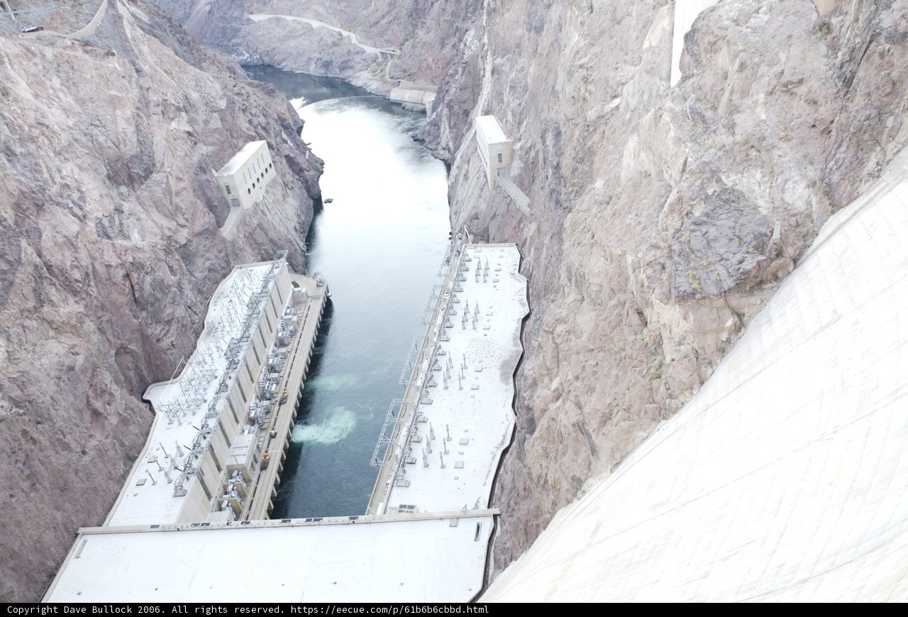 Majestic View of Hoover Dam from the Canyon Top