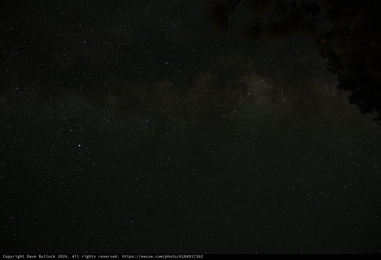 Milky Way Arcs Over Mt. Lassen Wilderness Night Sky