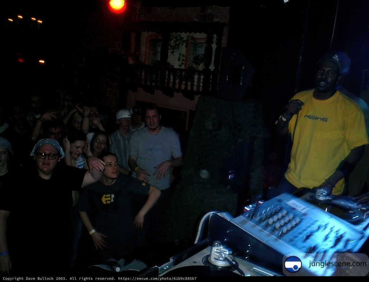 DJ Entertaining the Crowd at a Nightclub