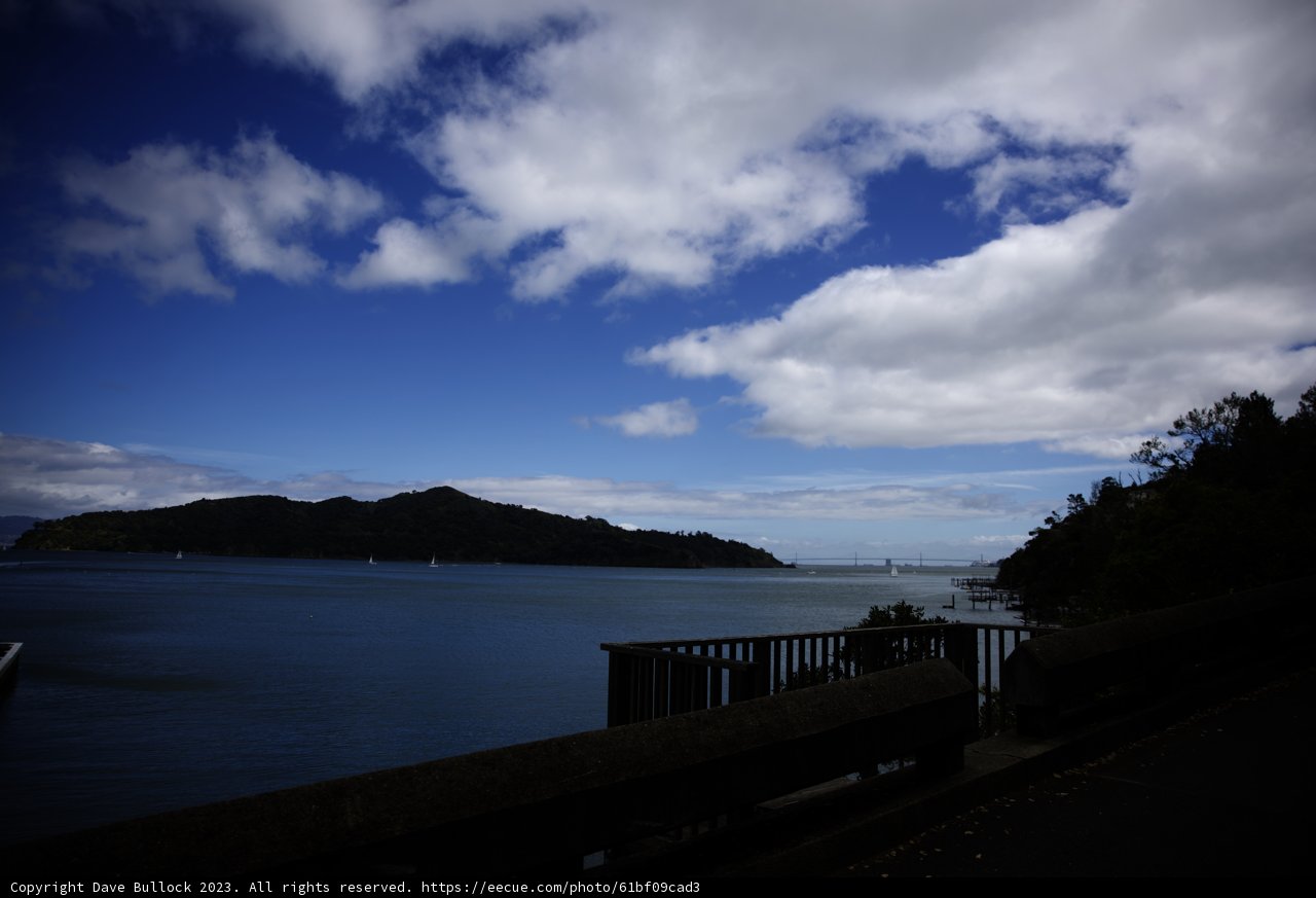Serene Waterscape from a Tiburon Bridge