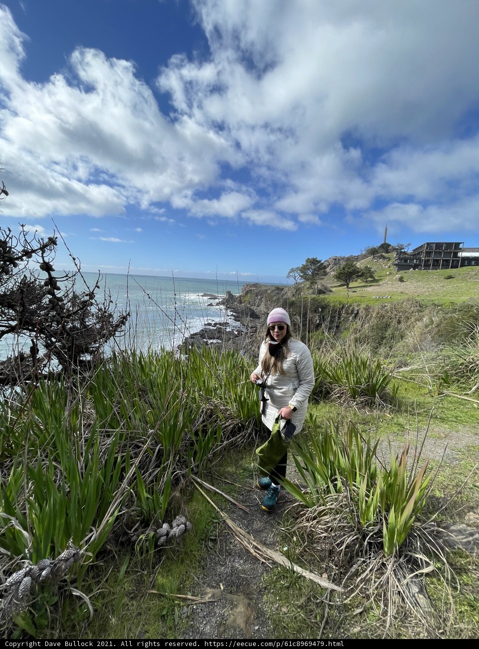 Hillside Portrait of Melanie near the Ocean