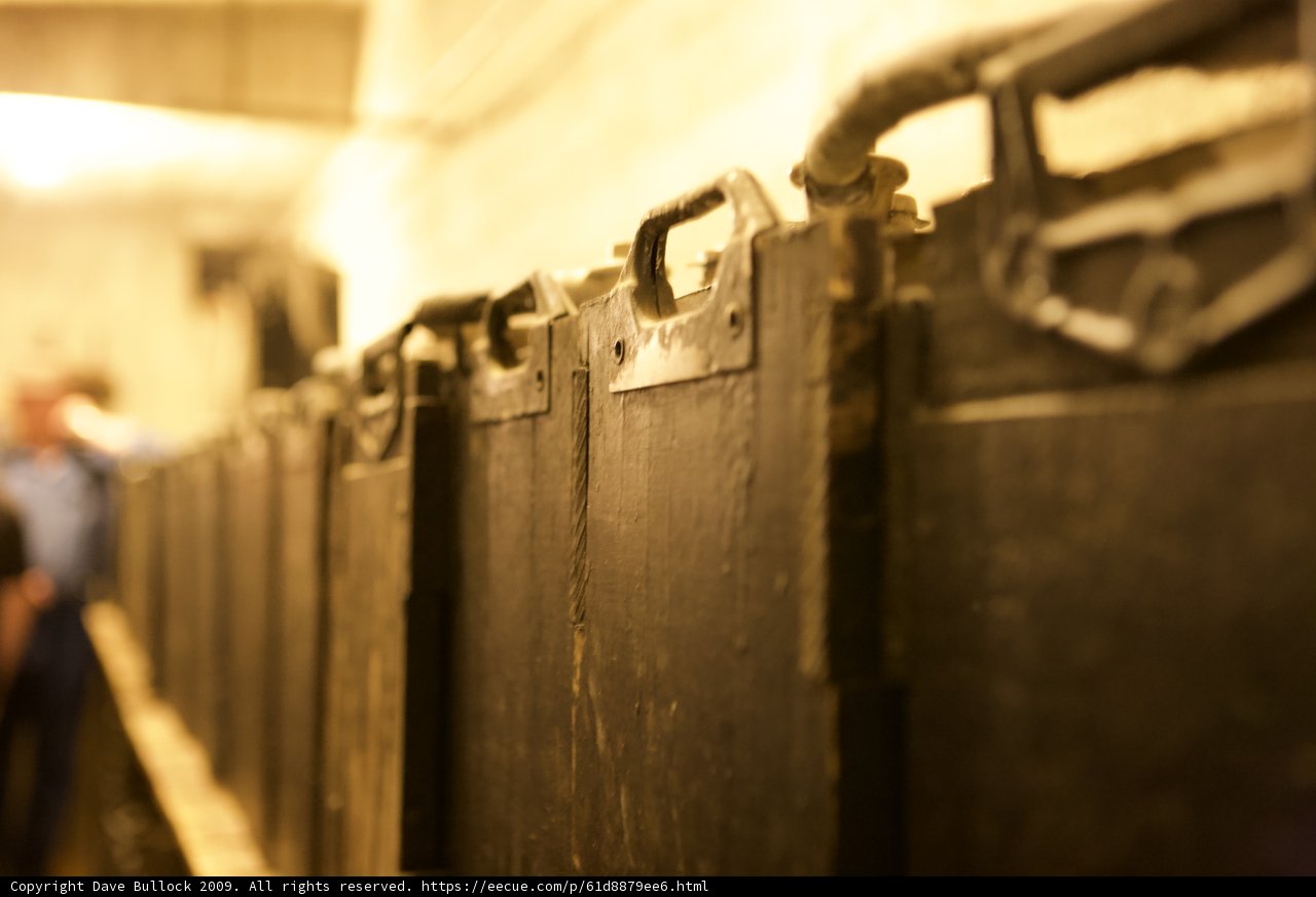 Rows of Handrails in a Factory