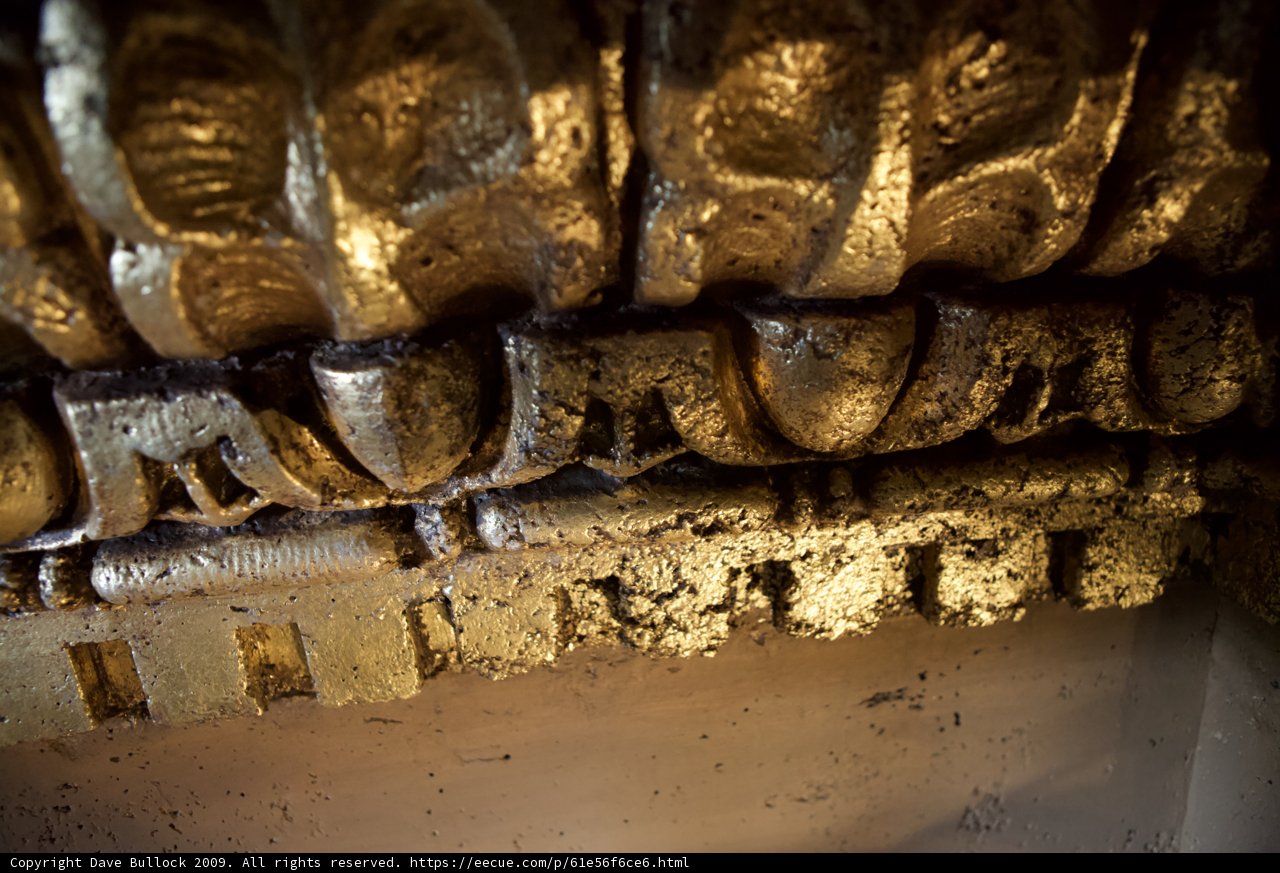 Golden Ornamentation in the Crypt