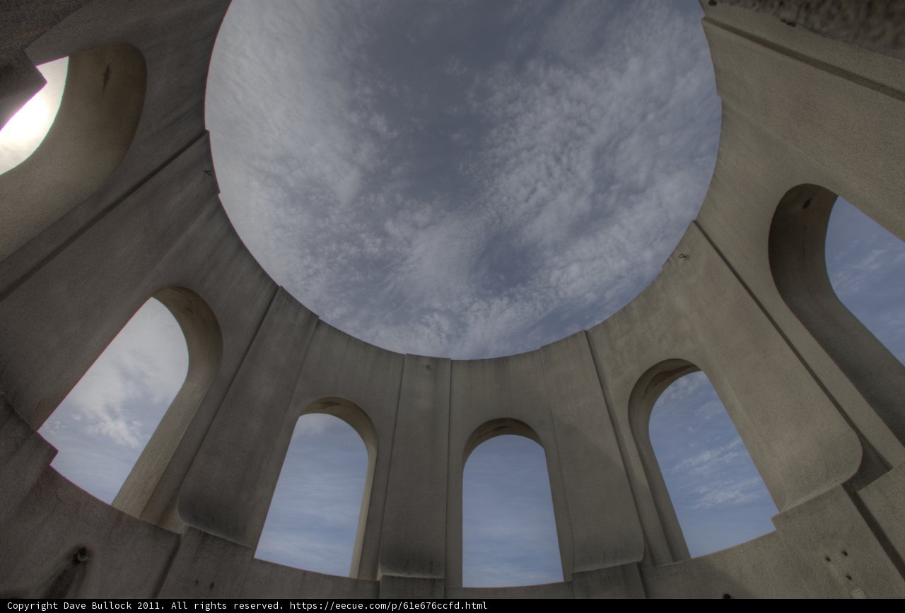 Upward View from Inside a Building