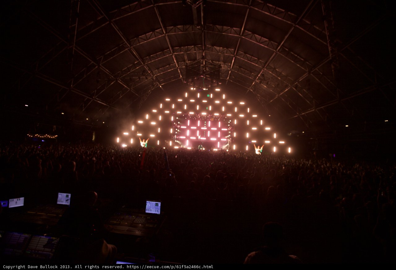 Stage Lights Up Coachella Night