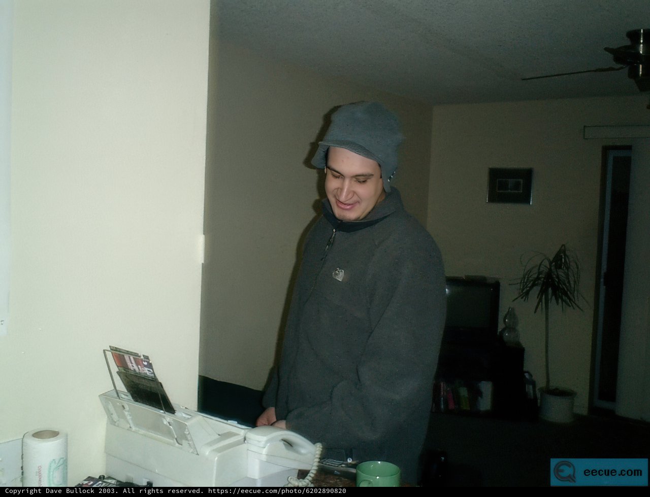 Dave B working in his home office