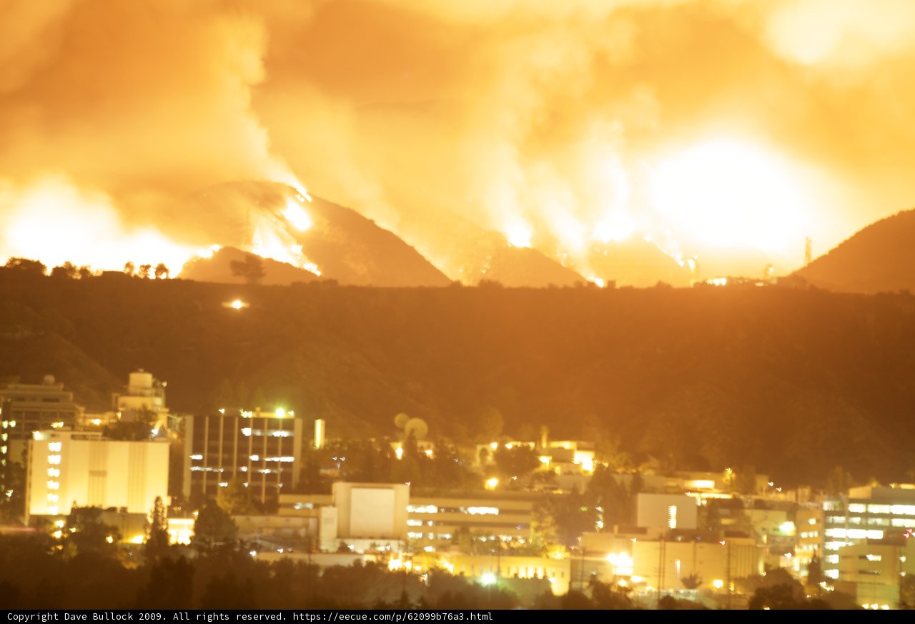 Raging Flames in the Hills