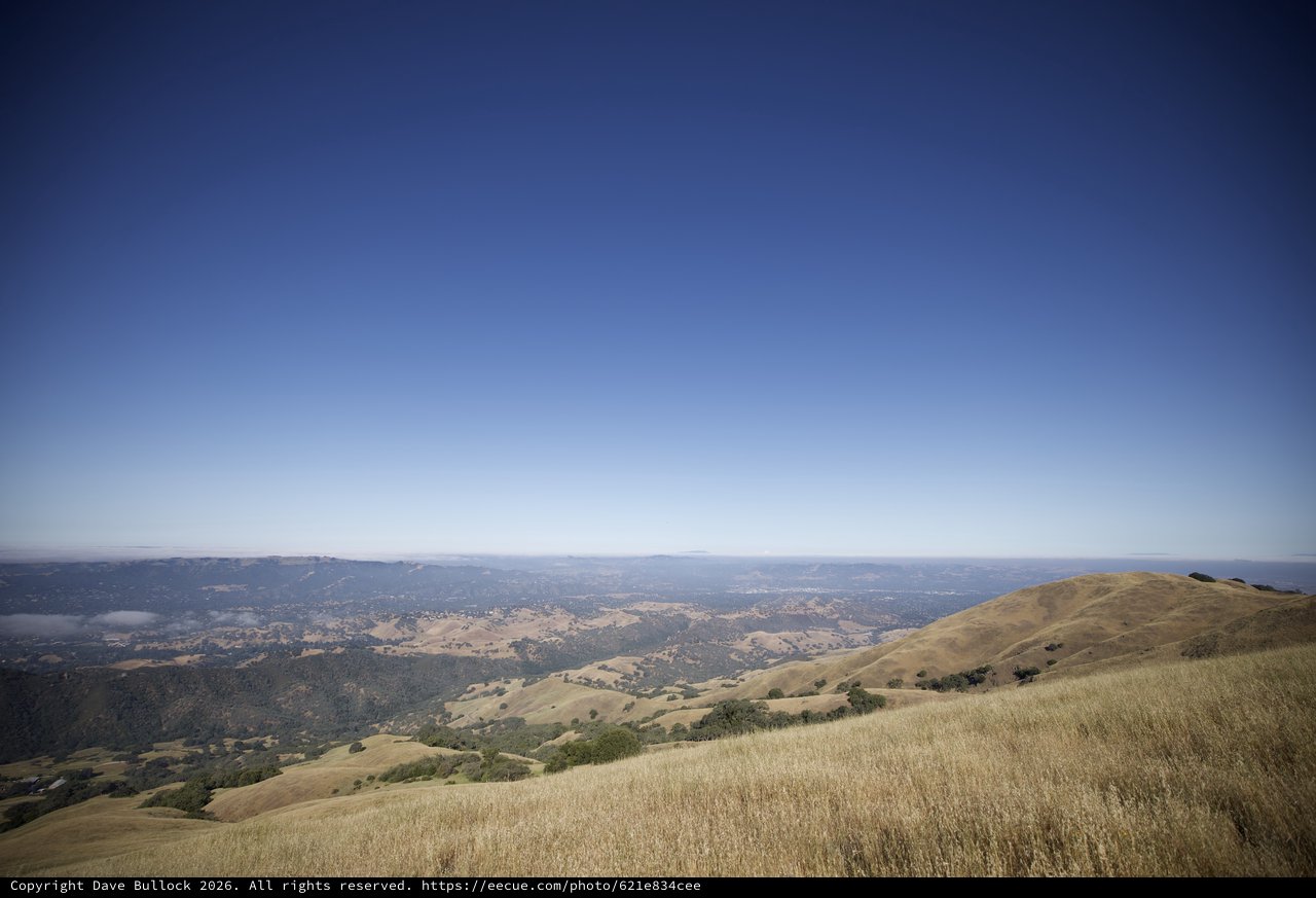 Golden Hills Panorama from Mount Diablo Summit