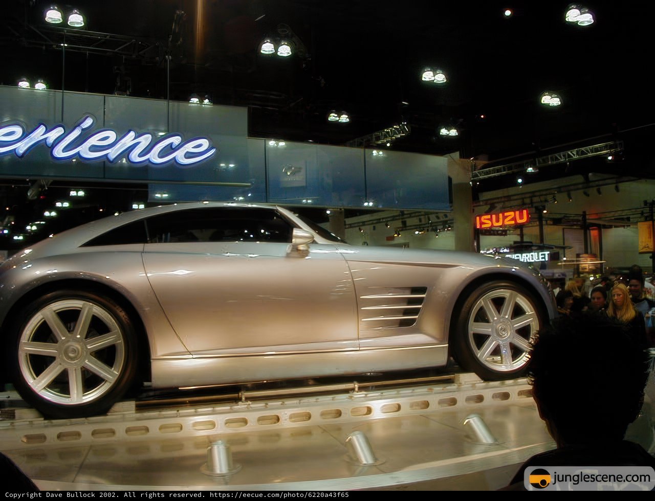 Shining Silver Sports Car Steals the Show
