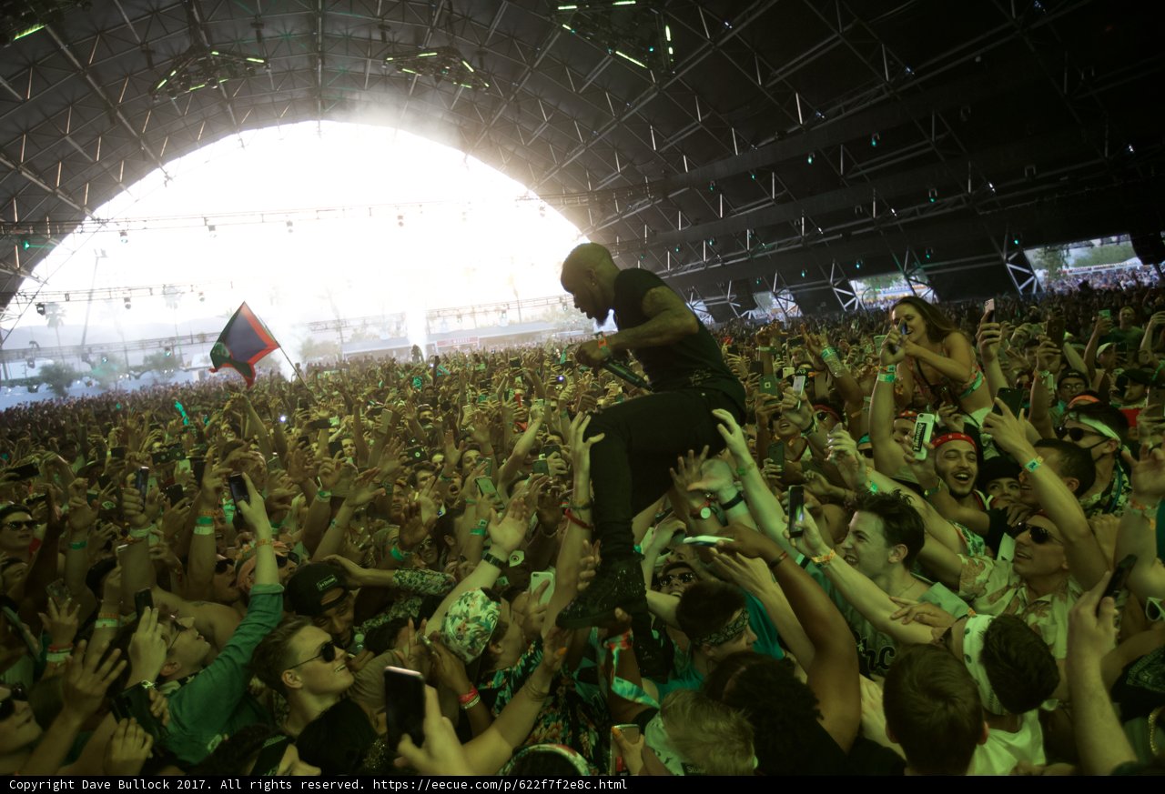 The Man on Top of the Crowd at Coachella
