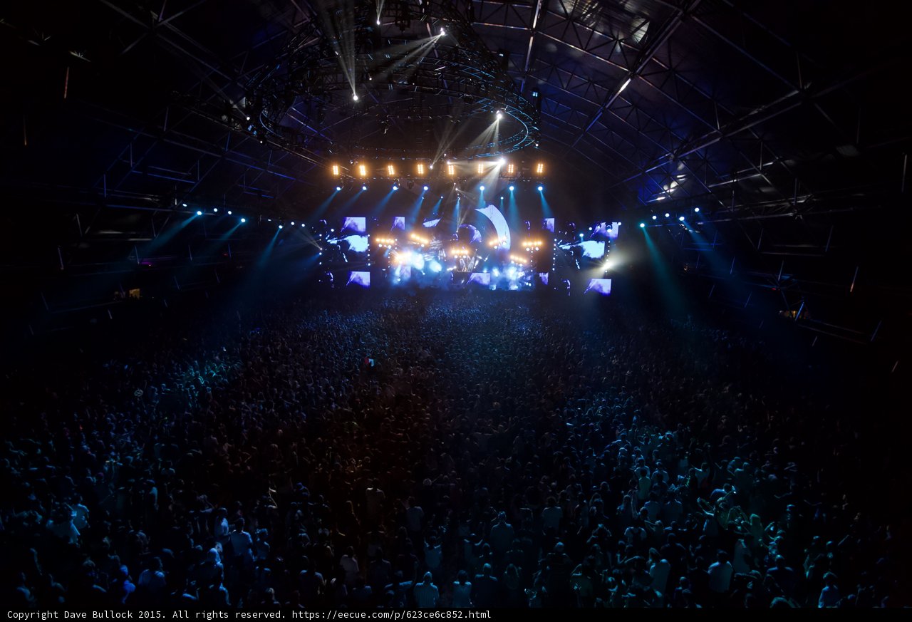 Lighting up the Stage: A Massive Crowd at the Coachella 2015 Concert