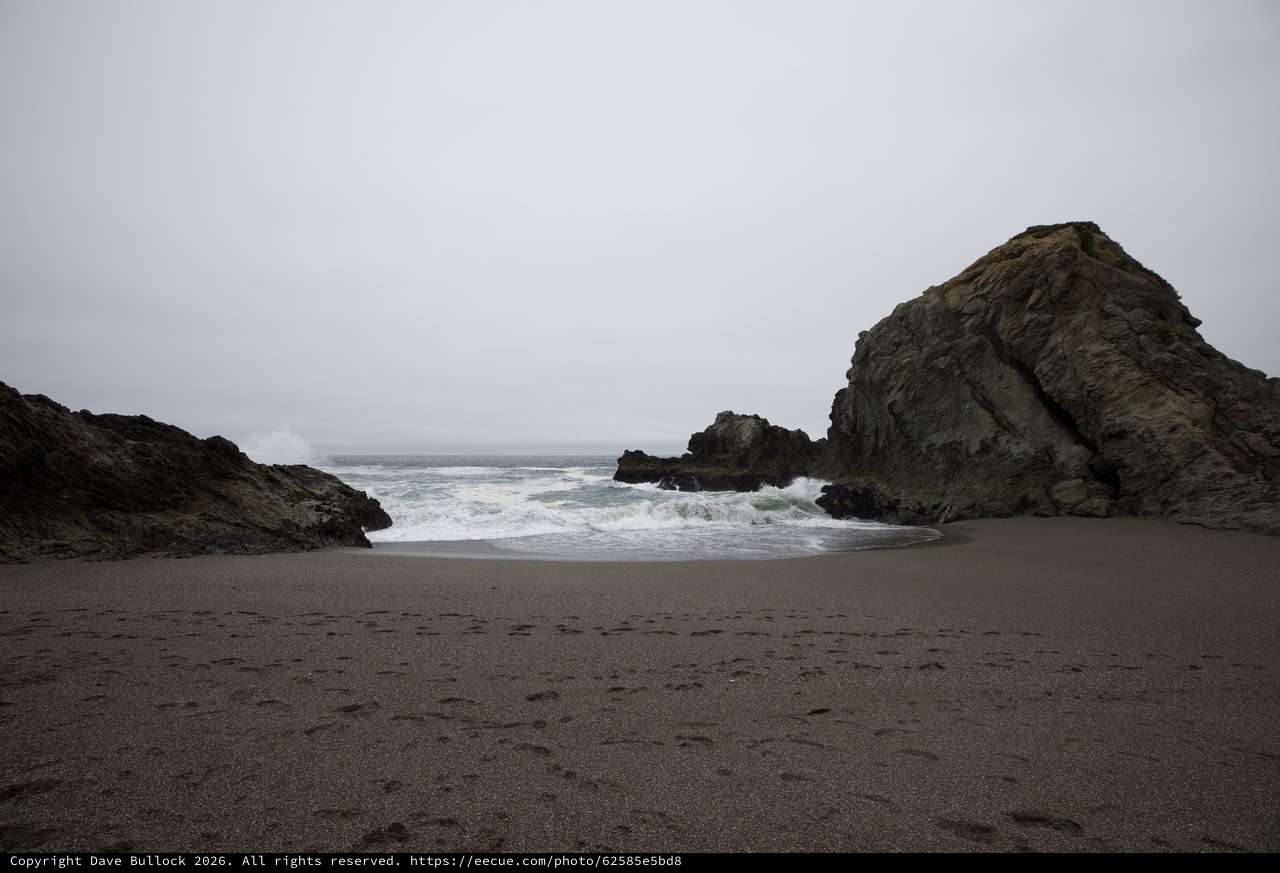 Rugged Cove at Low Tide on Overcast Coast