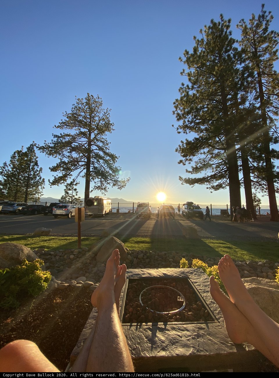 Sunset Feet on Bench
