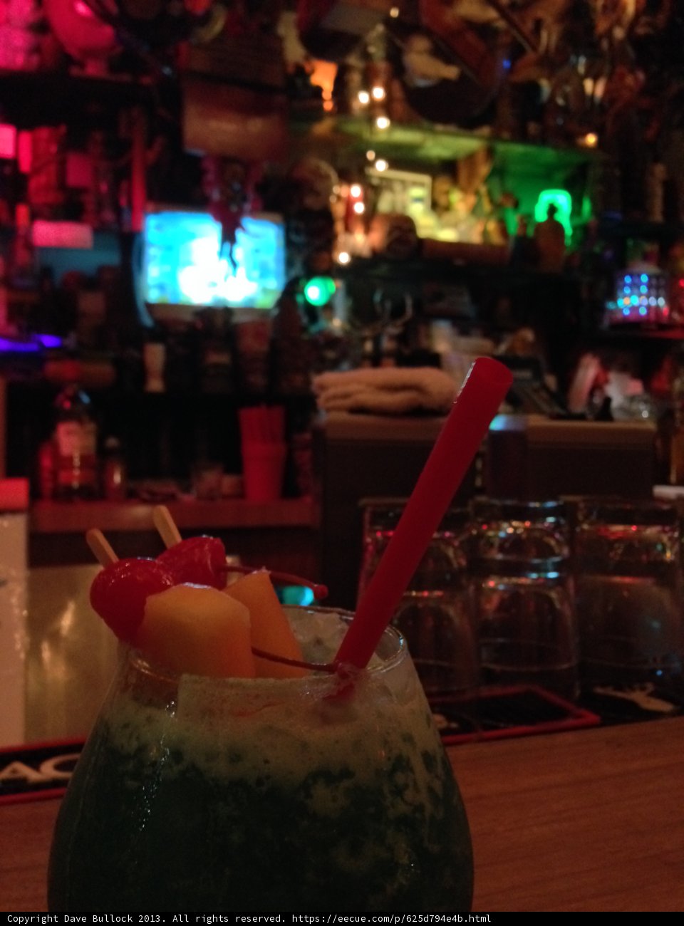 Refreshing Green Cocktail at the Trendy Bar