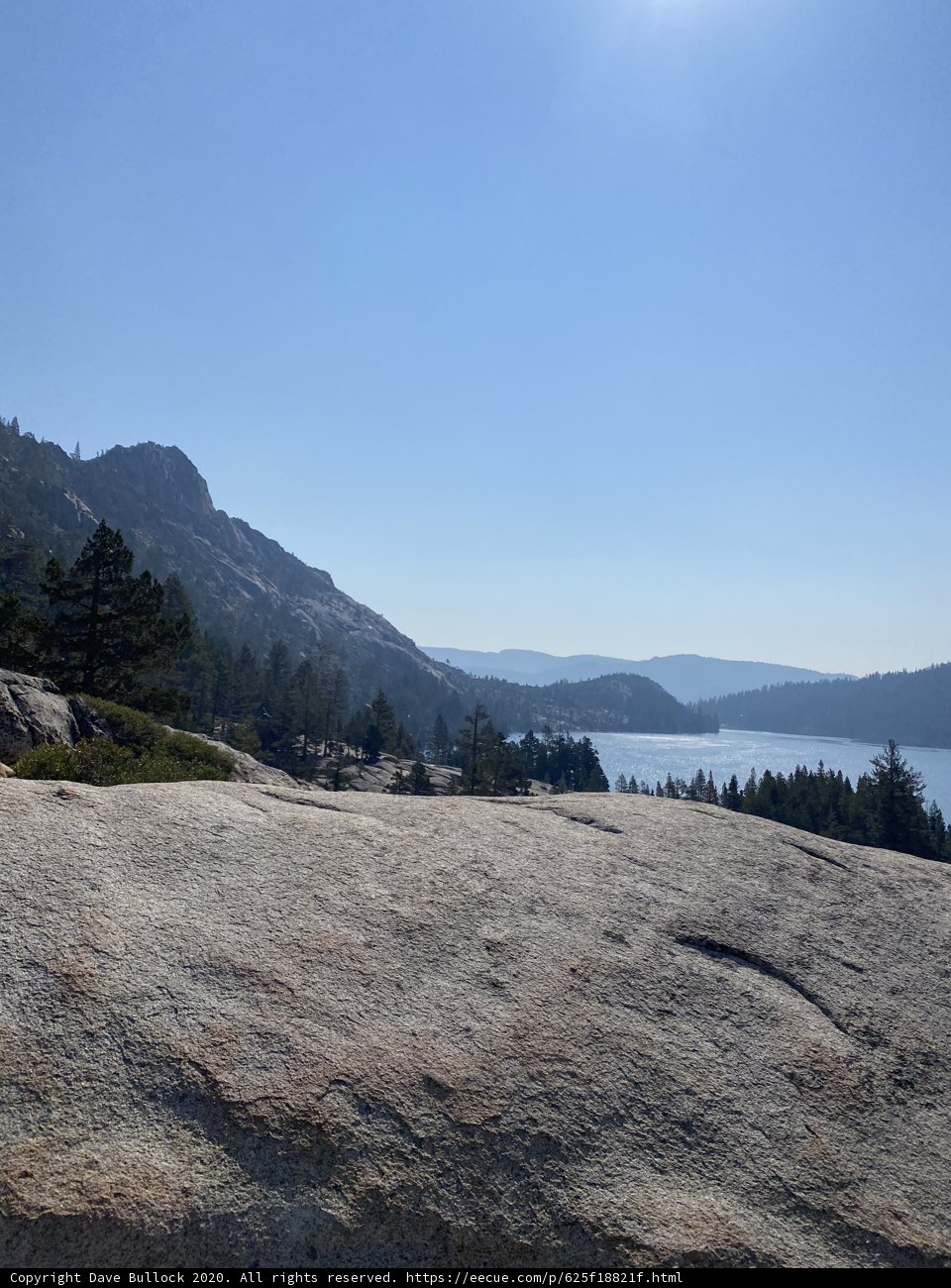 Majestic View of Lake Tahoe from Rocky Slope