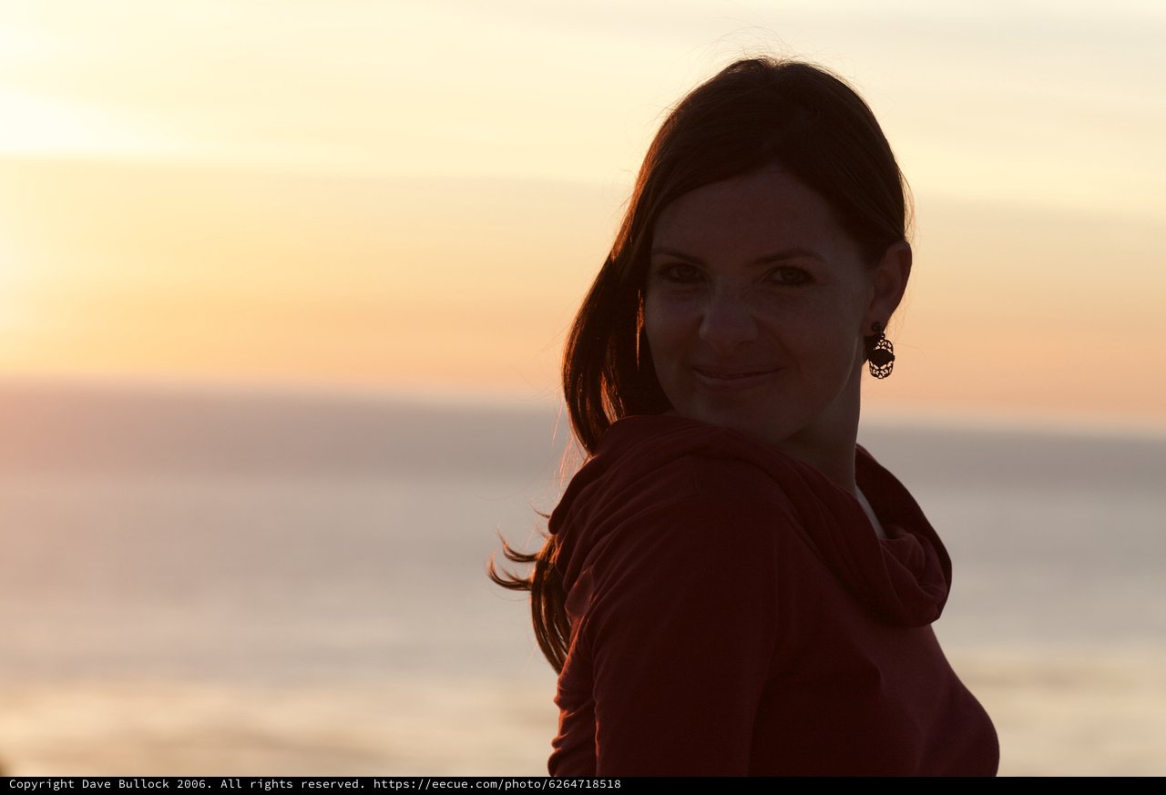 Golden Hour Portrait at the Ocean's Edge