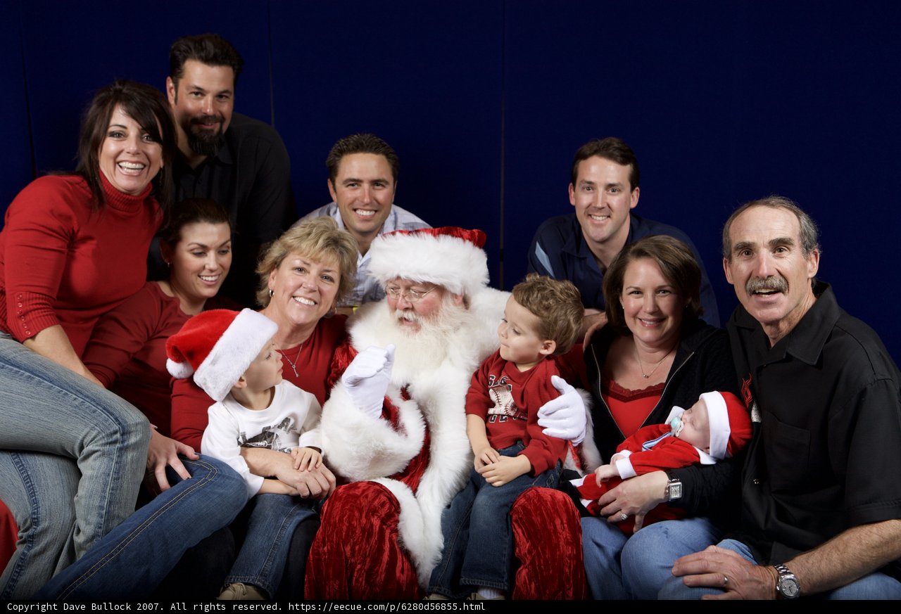 Santa Claus joins the Basche family for Christmas