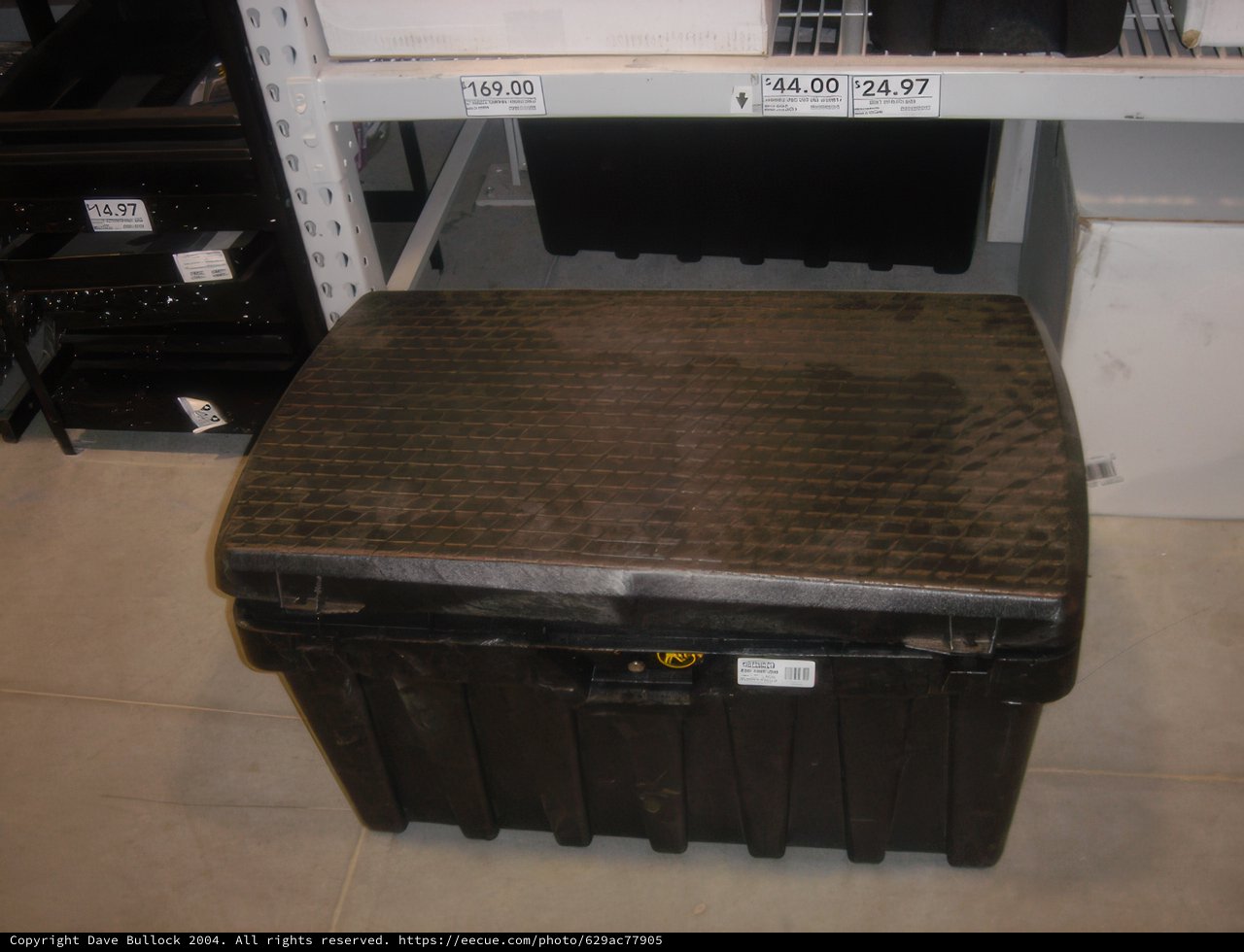 Black Plastic Storage Box