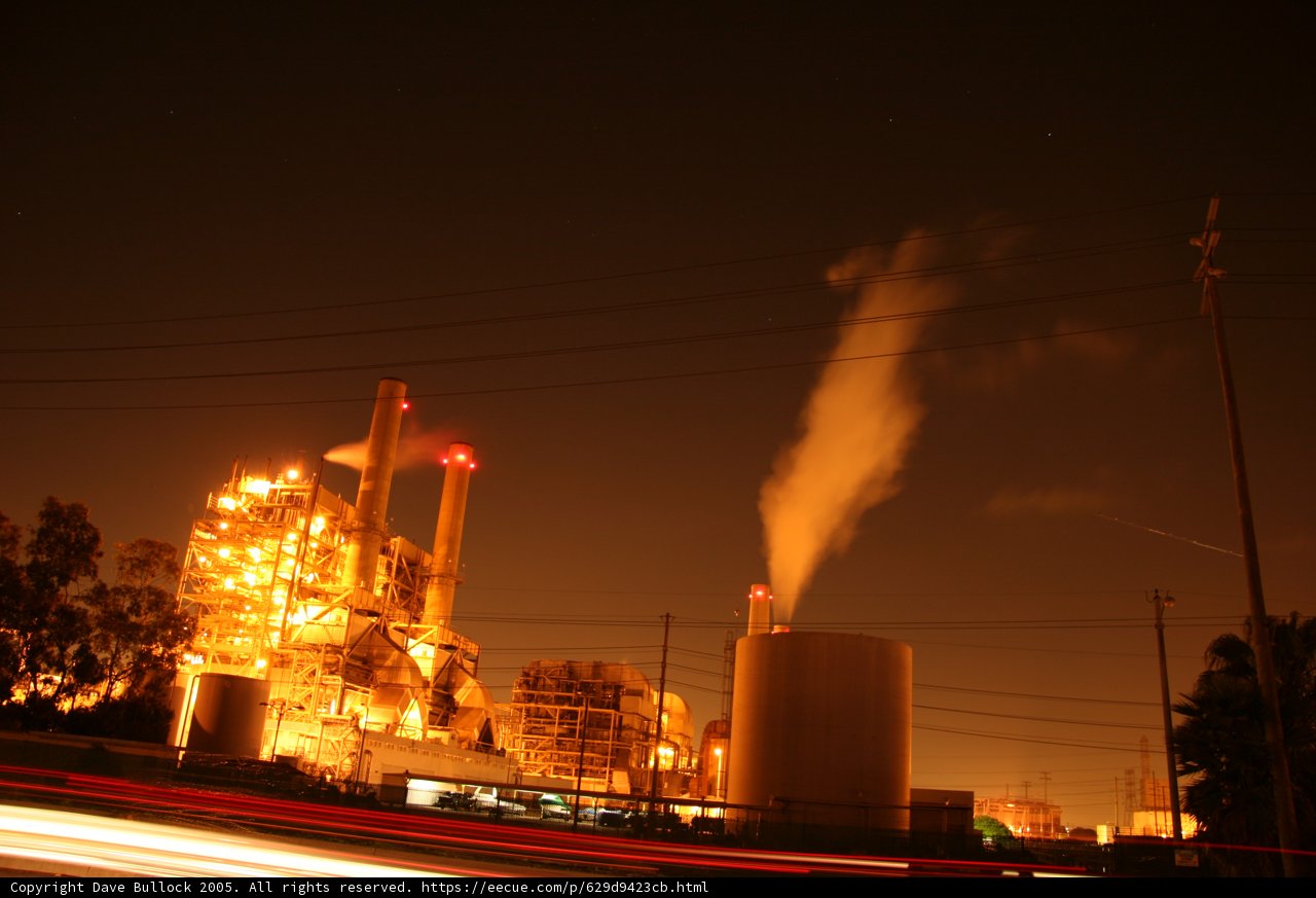 Nighttime at the Industrial Factory