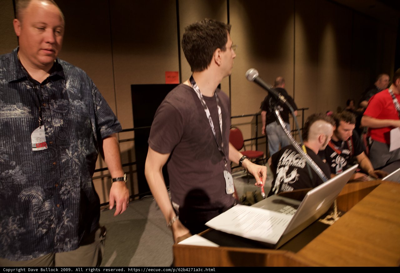 Jeff M Presenting on a Laptop at Defcon 17