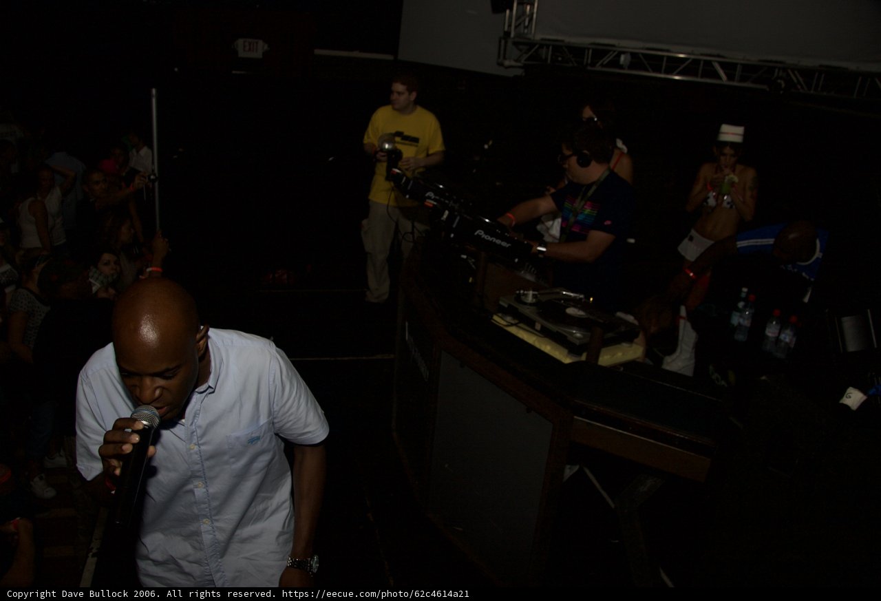MC Q on Stage at Funktion London Electricity Disk 1