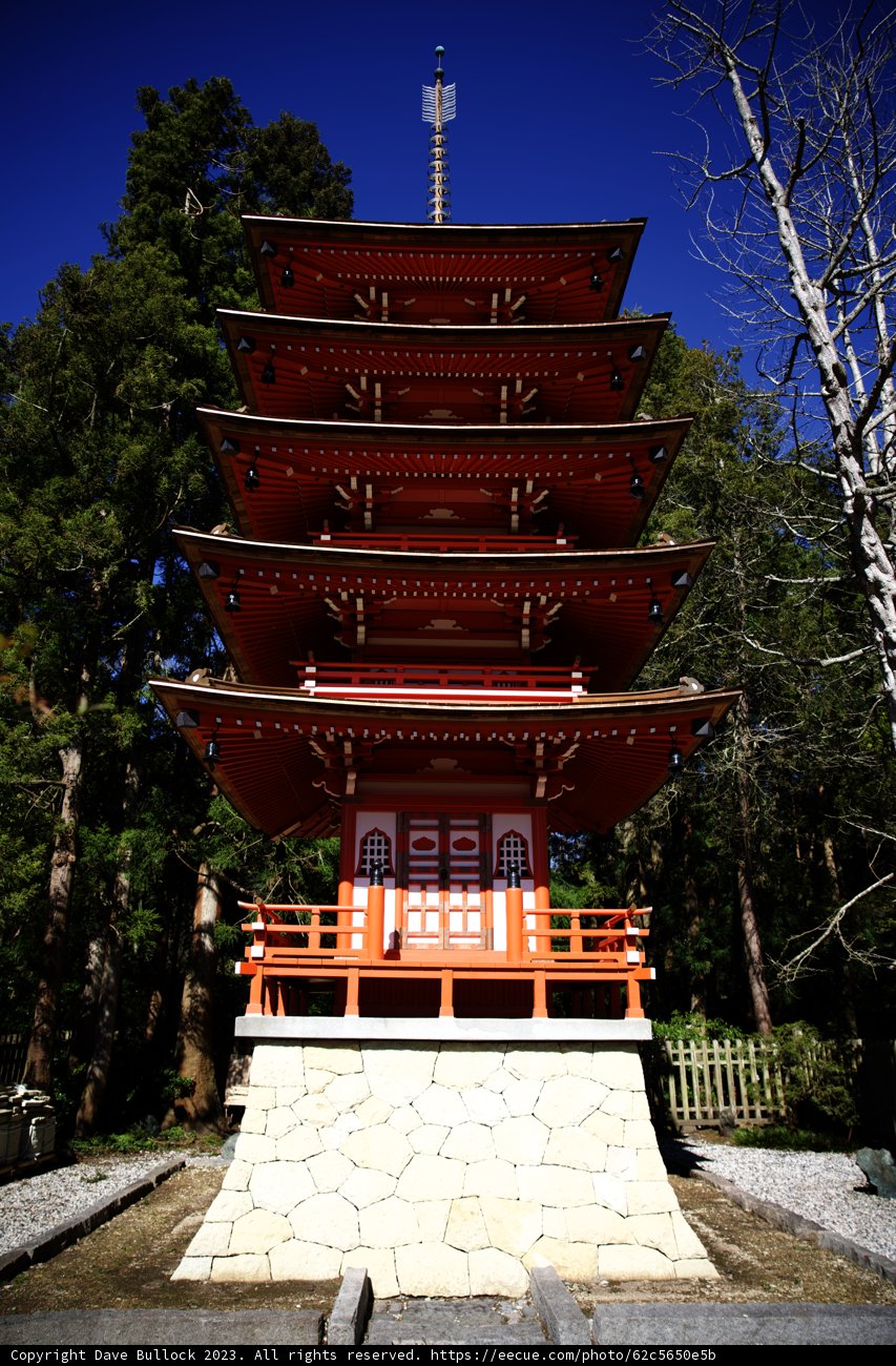 Majestic Red Temple at the Japanese Tea Garden