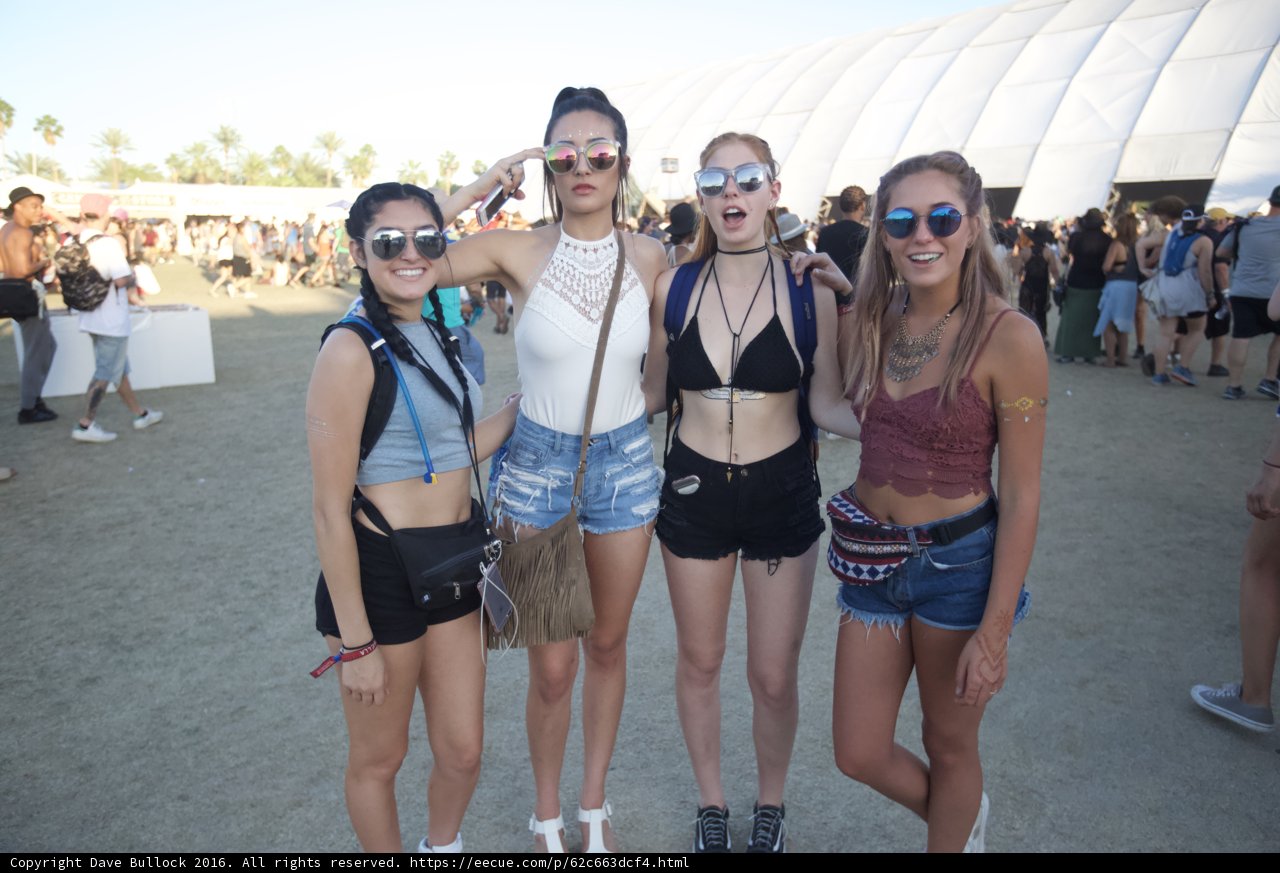 Four Fashion-Forward Females at Coachella