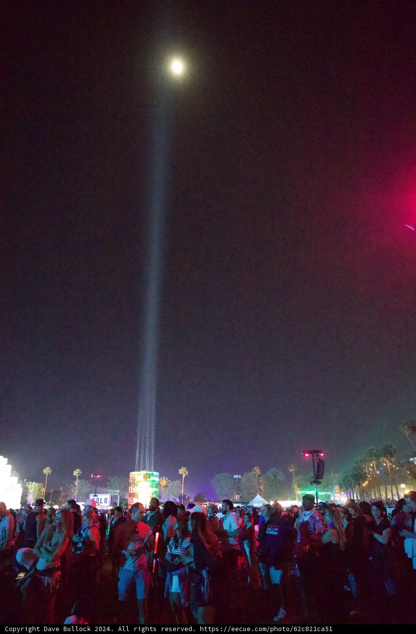 Moonlit Rapture: Coachella 2024 Under the Night Sky
