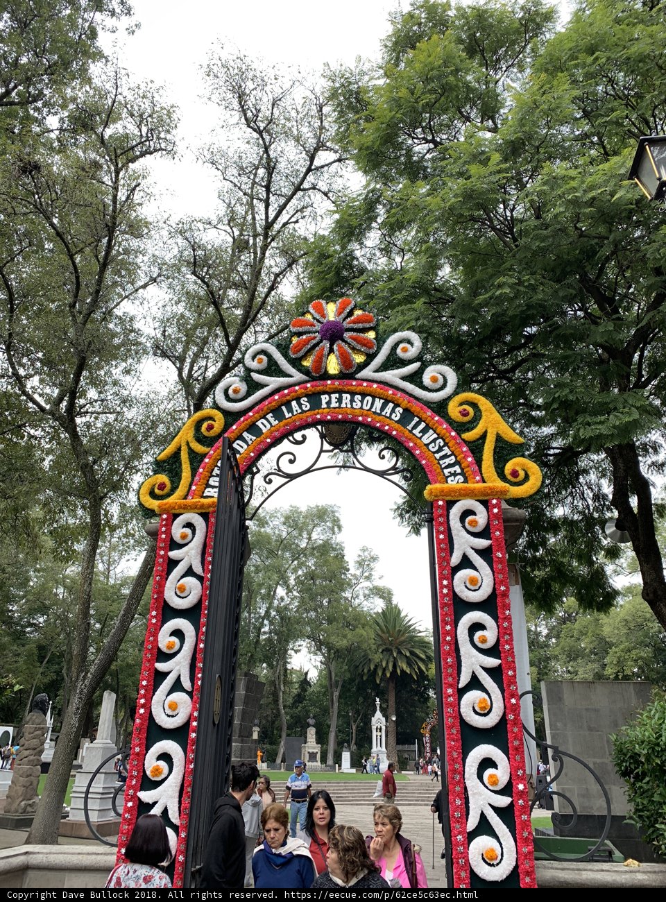 Colorful Arch with a Group of People
