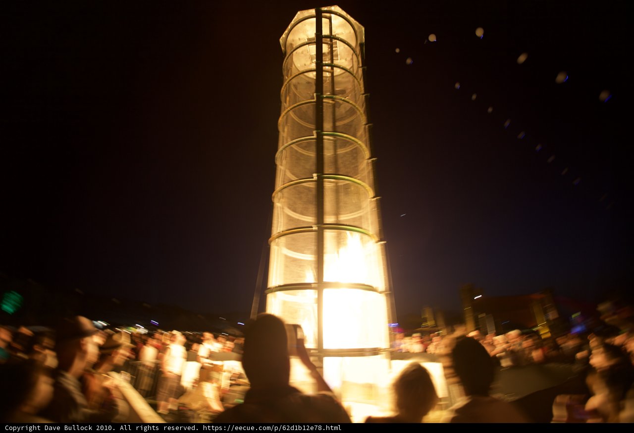 Urban Vigil: Fire in the Night Sky