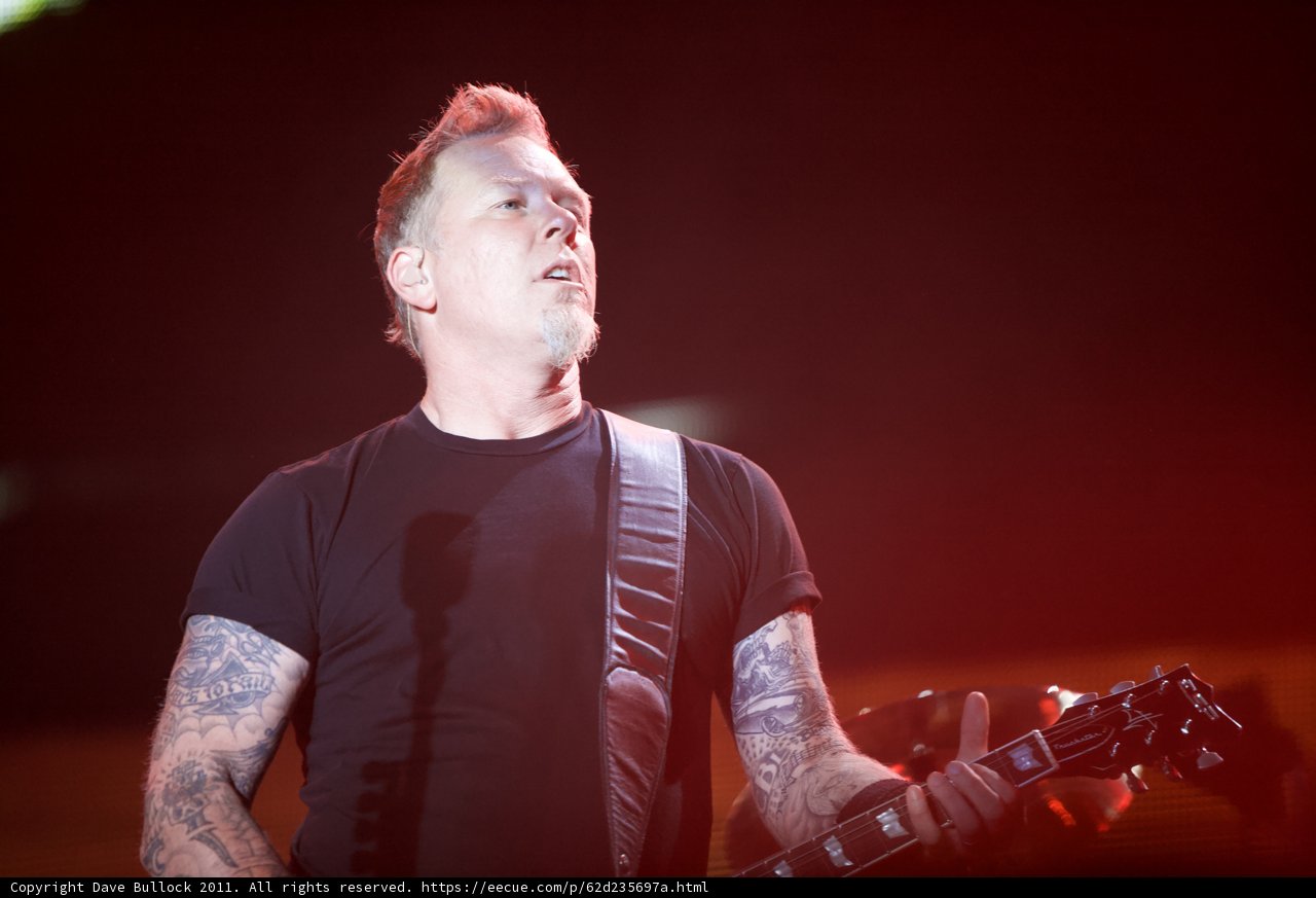 James Hetfield of Metallichead Rocks the Big Four Festival