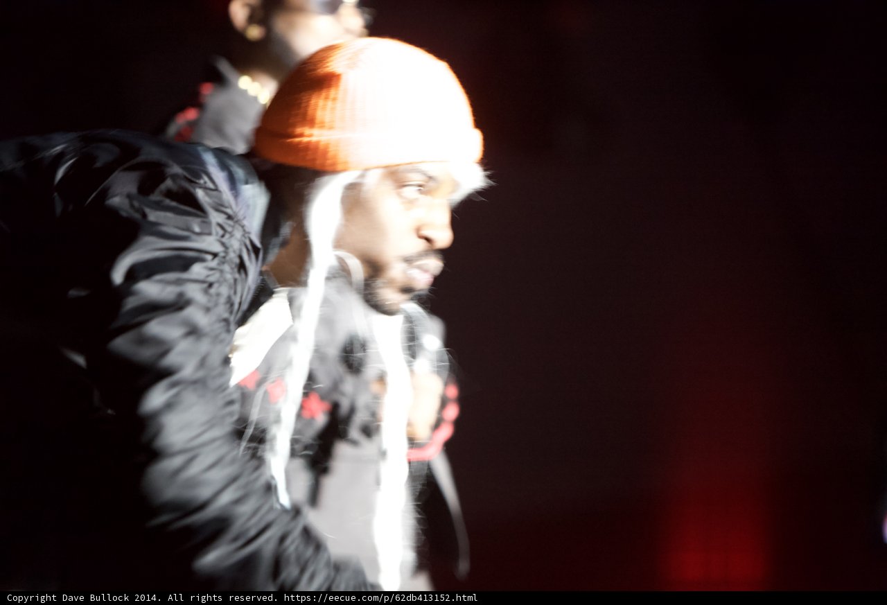 André 3000 in his signature headgear
