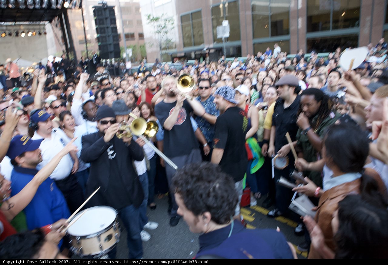Musical Parade in City Street