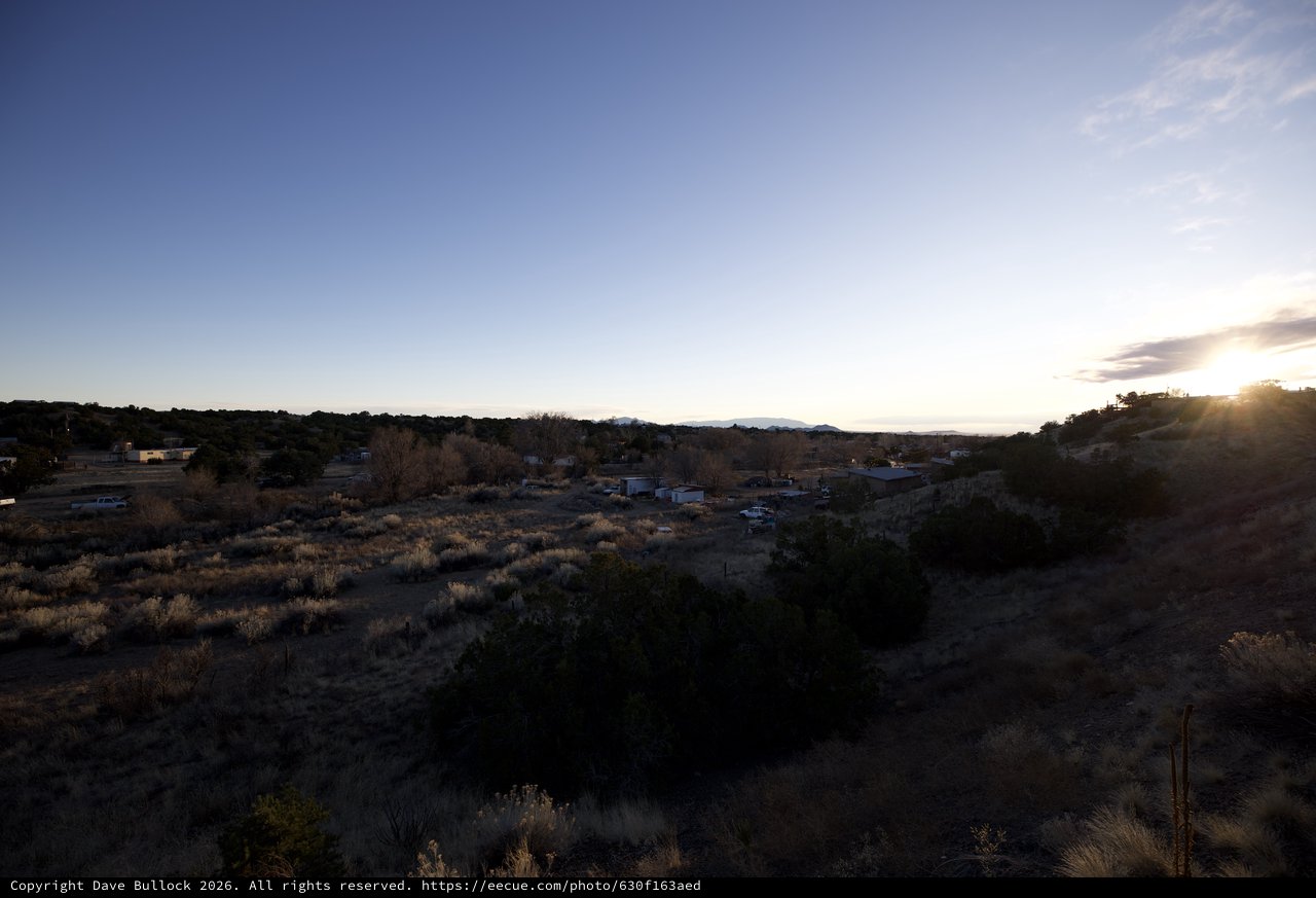 Desert Landscape at Sunset Near Santa Fe