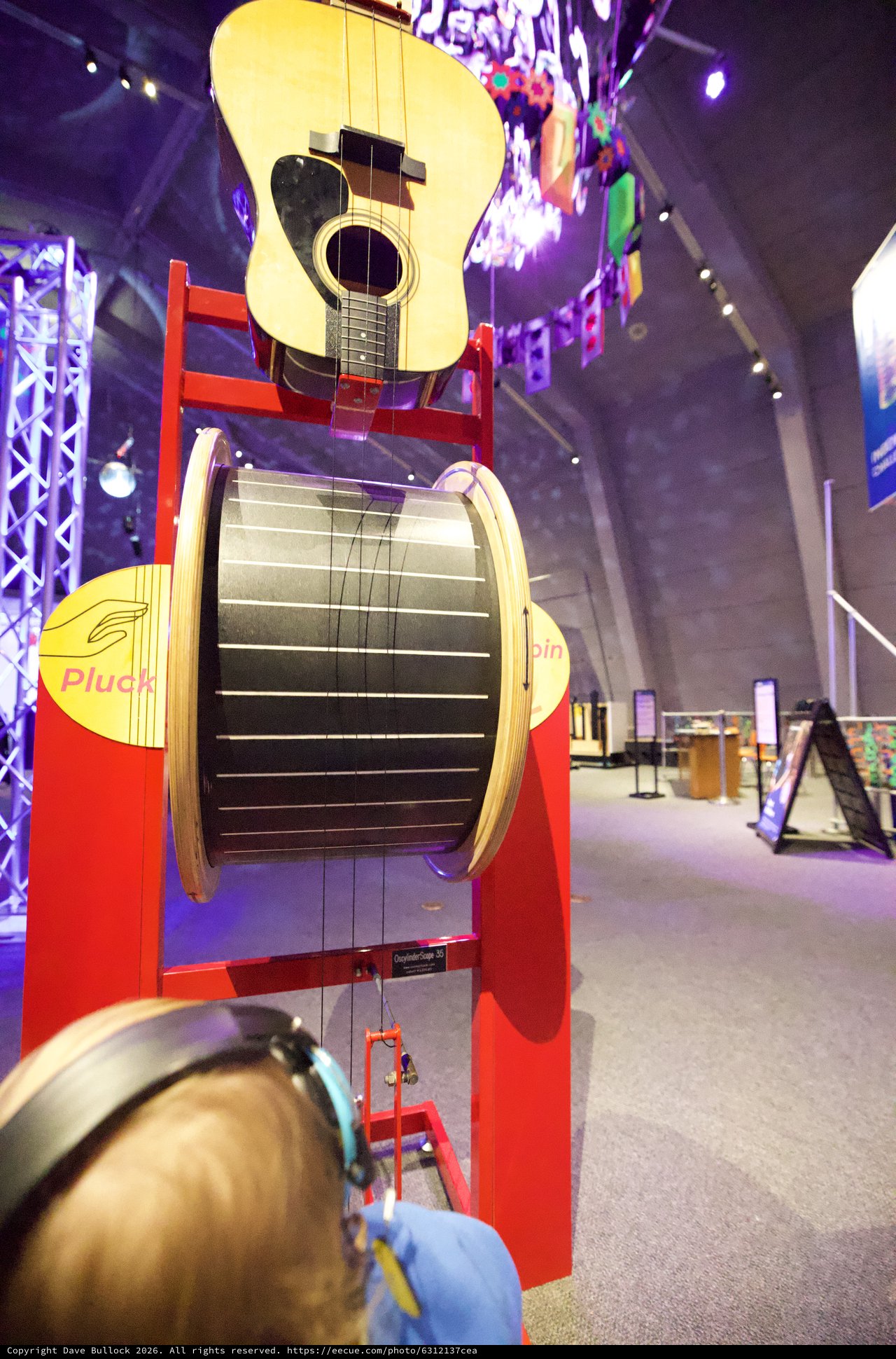Giant Interactive Guitar Display at Music Museum