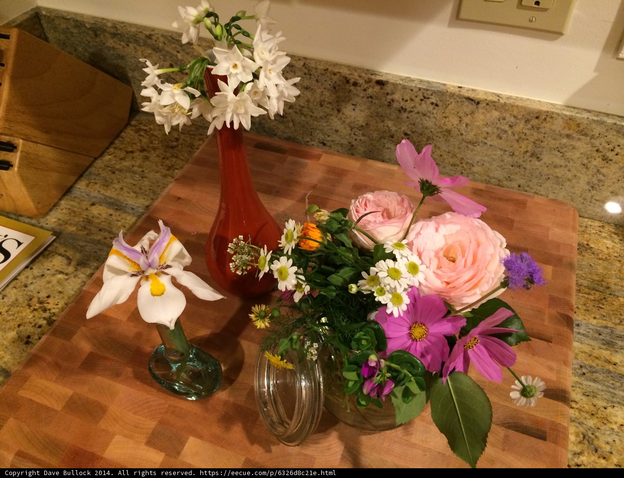 Floral Design on a Wooden Table