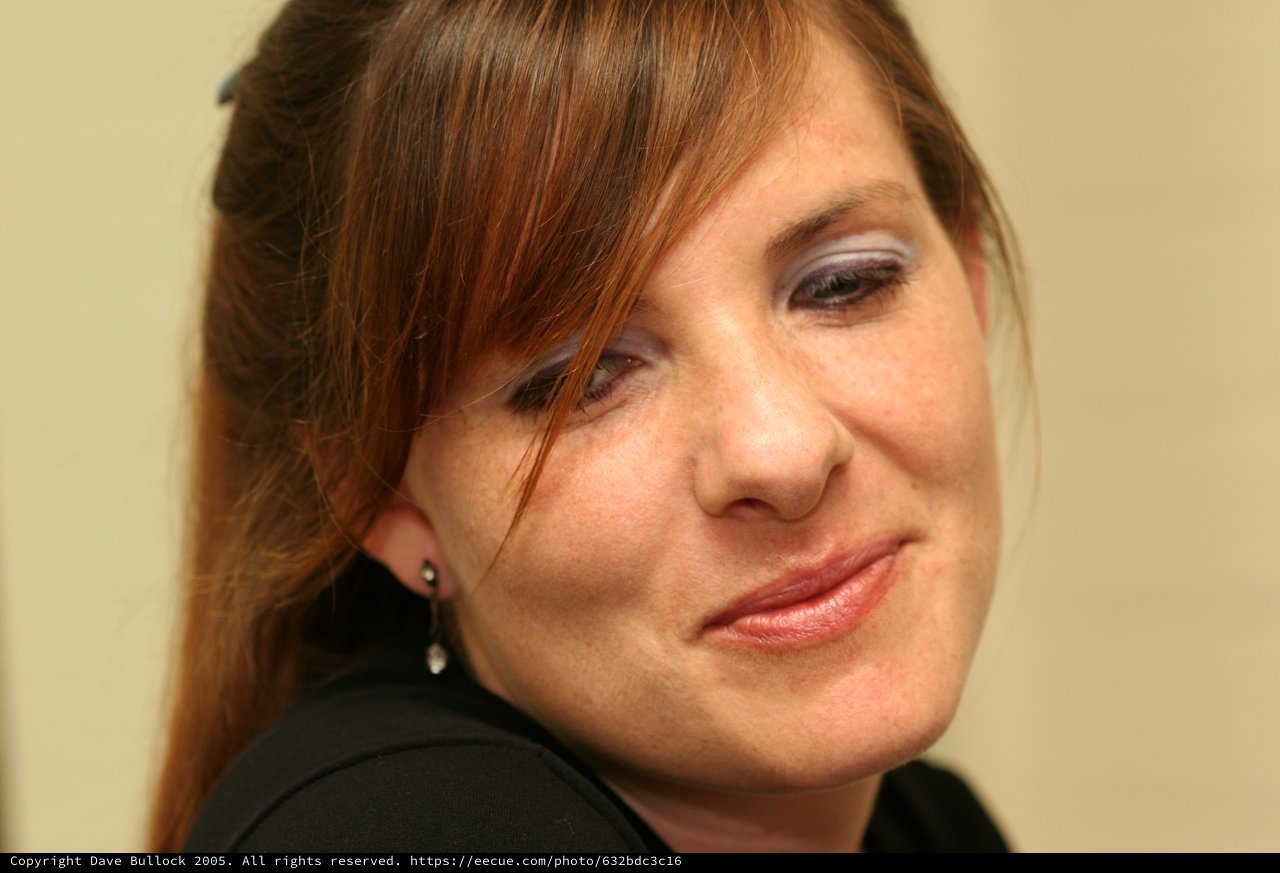 Candid Close-Up Portrait of a Smiling Woman