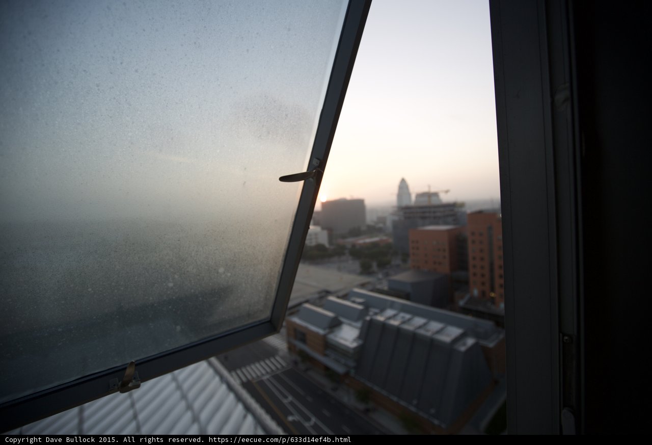 Frosted Window Downtown View