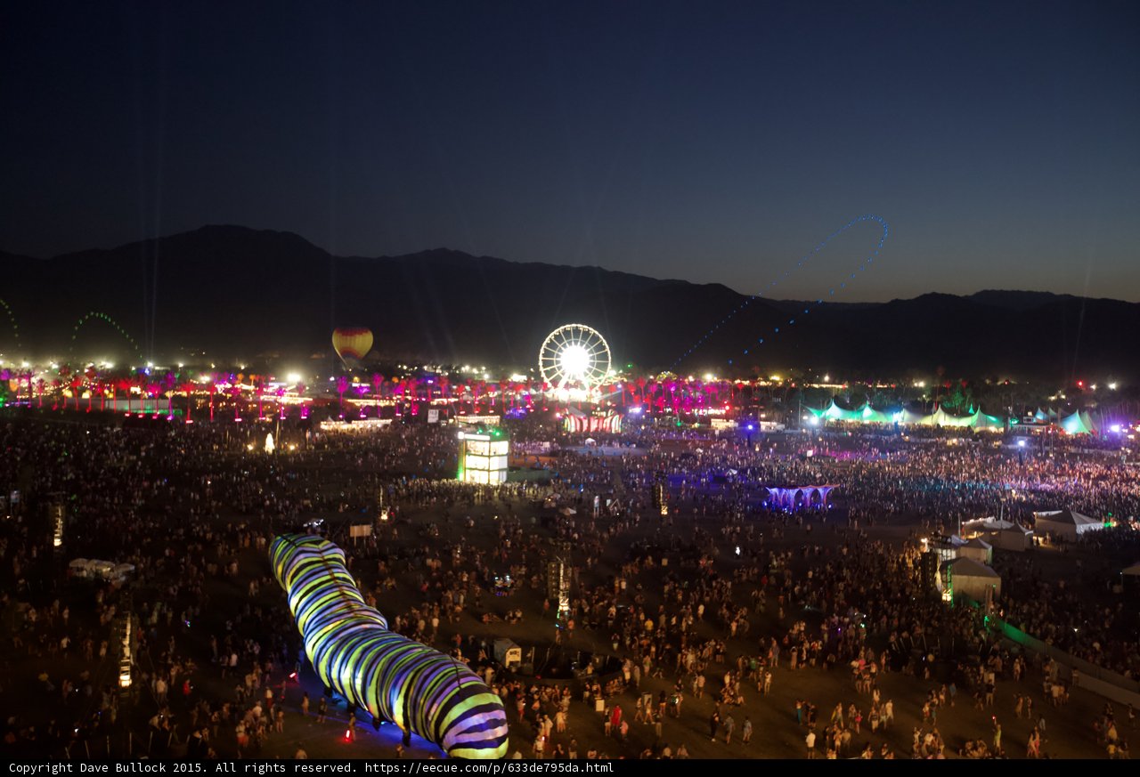 Night Lighting at Coachella Festival