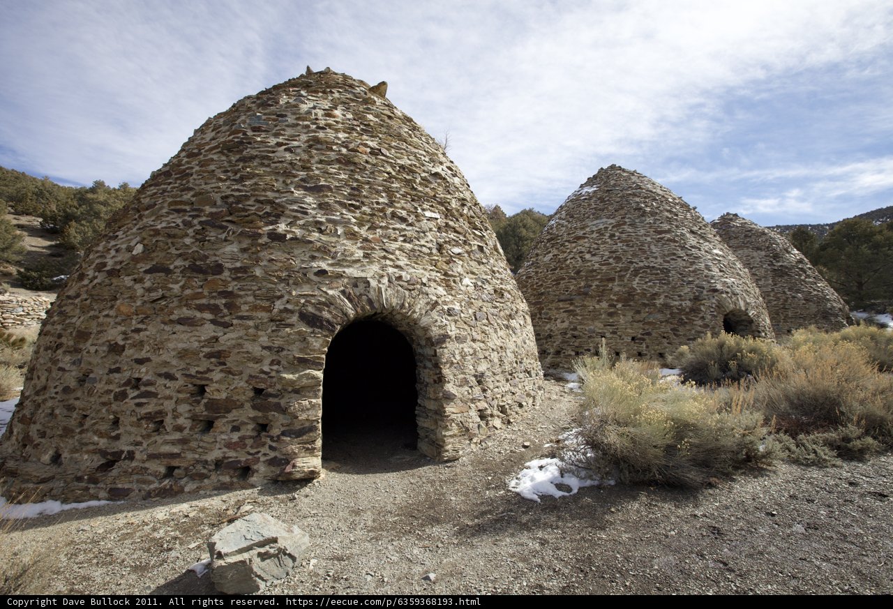 Three Stone Buildings in the Countryside
