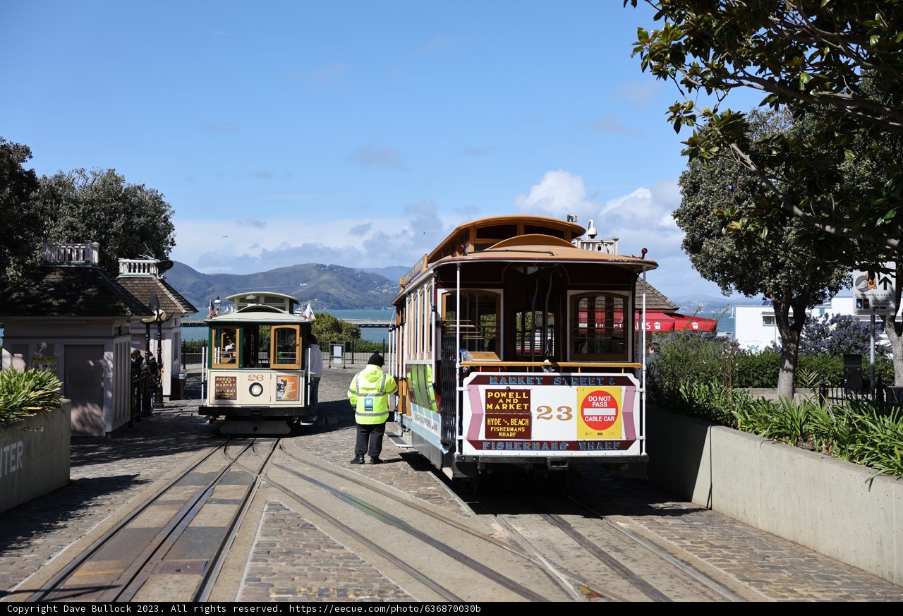 Cable Car on a Cloudy Day