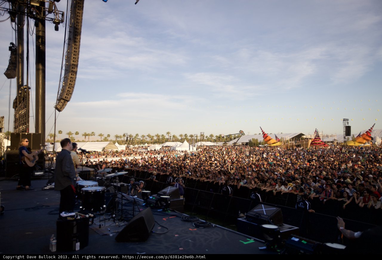 Coachella Crowd Rocking Out Under the Cloudy Sky