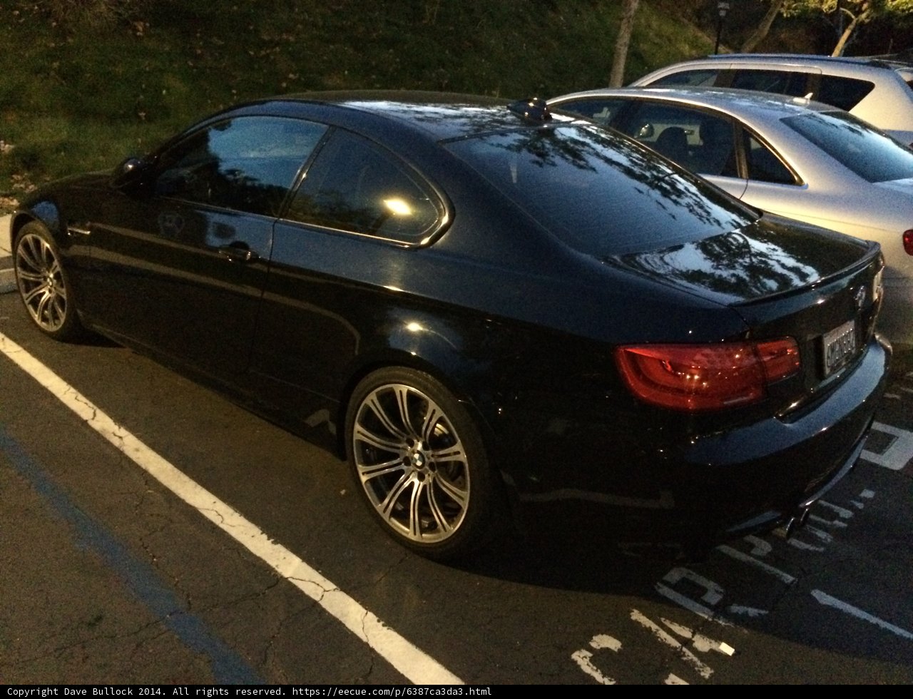 Sleek Black Sports Coupe in ArtCenter Parking Lot