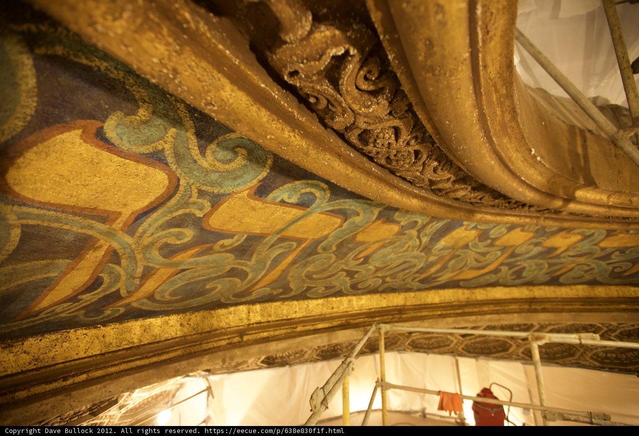Golden and Blue Ceiling of the Theater