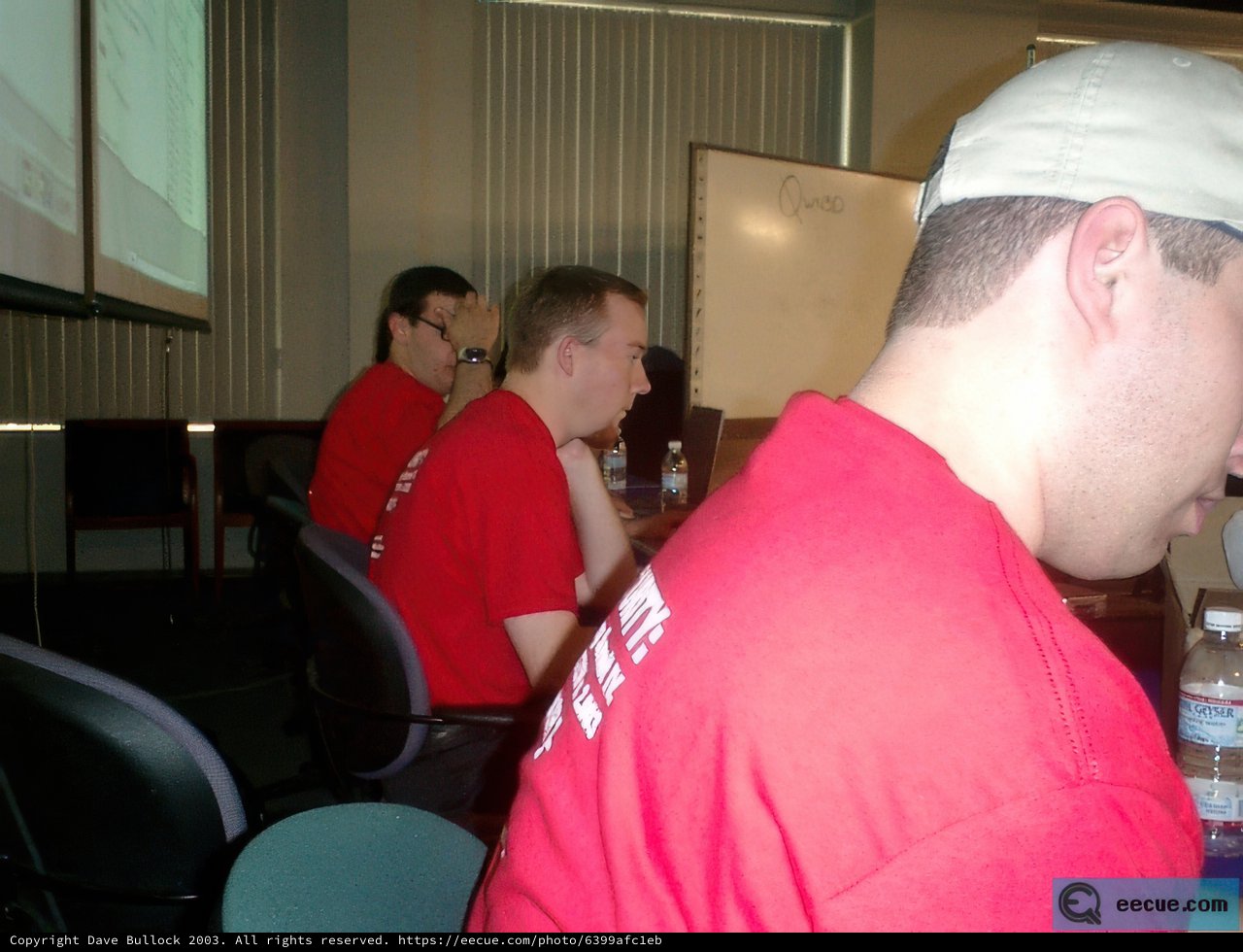Red Shirted Men Gathering