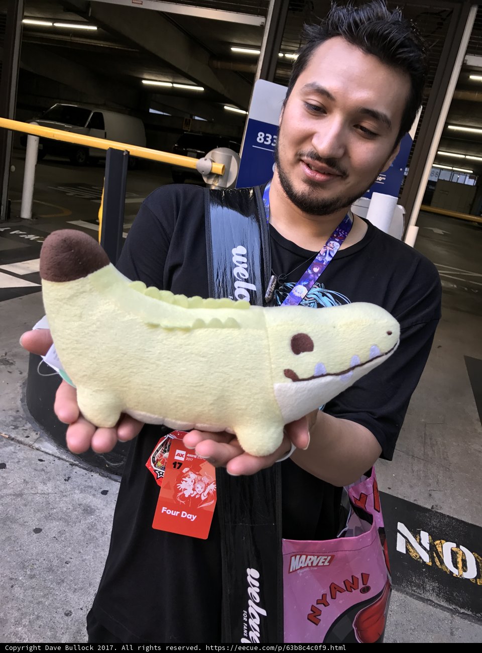 A Man and His Banana Stuffed Animal