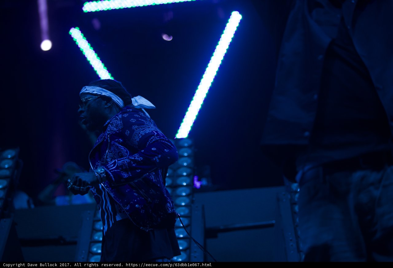 Hooded Entertainer Rocks the Stage