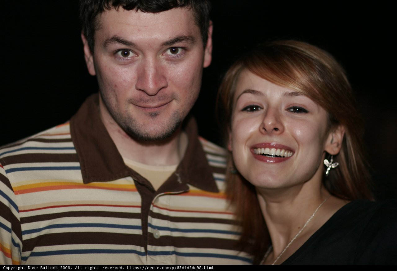 Smiling Pair with Artful Accessories